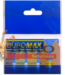 Notițe adezive din plastic SAGEATA, 5 cul. x 25 foi, 5x12x44 mm BUROMAX